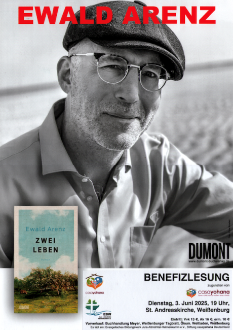 Plakat Lesung Ewald Arenz 03.06.2025